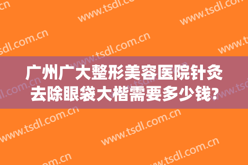 广州广大整形美容医院针灸去除眼袋大楷需要多少钱?贵不贵?(广州哪家医院做眼袋最专业)