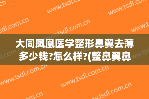 大同凤凰医学整形鼻翼去薄多少钱?怎么样?(整鼻翼鼻梁多少钱)