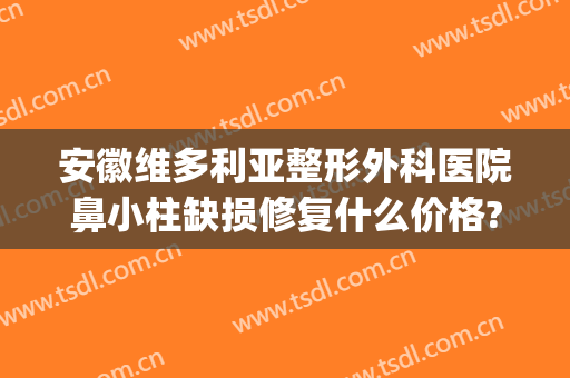安徽维多利亚整形外科医院鼻小柱缺损修复什么价格?效果怎么样?(安徽维多利亚整形外科医院正规吗)