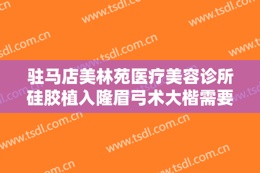 驻马店美林苑医疗美容诊所硅胶植入隆眉弓术大楷需要多少费用?贵不贵?