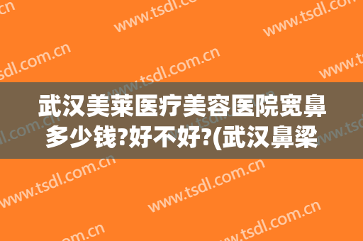 武汉美莱医疗美容医院宽鼻多少钱?好不好?(武汉鼻梁骨医院美莱整形)