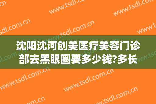沈阳沈河创美医疗美容门诊部去黑眼圈要多少钱?多长时间恢复?(沈阳哪家美容院做眼袋最好)