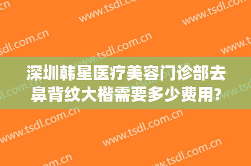 深圳韩星医疗美容门诊部去鼻背纹大楷需要多少费用?可靠吗?(深圳隆鼻一般多少钱我美不美吗)