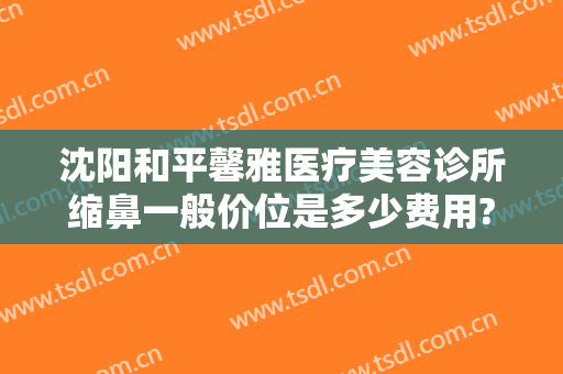 沈阳和平馨雅医疗美容诊所缩鼻一般价位是多少费用?贵不贵?