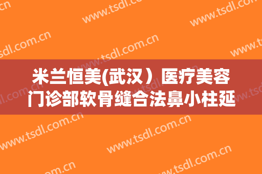 米兰恒美(武汉）医疗美容门诊部软骨缝合法鼻小柱延长大楷需要多少钱?可靠吗?
