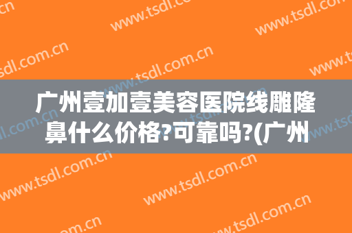 广州壹加壹美容医院线雕隆鼻什么价格?可靠吗?(广州壹加医疗美容医院怎么样?)