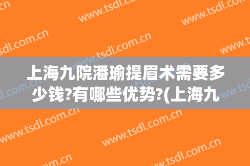 上海九院潘瑜提眉术需要多少钱?有哪些优势?(上海九医院提眉手术价格)