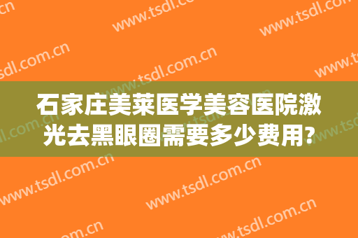 石家庄美莱医学美容医院激光去黑眼圈需要多少费用?好不好?(黑眼圈激光治疗费用)