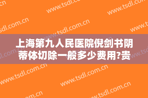 上海第九人民医院倪剑书阴蒂体切除一般多少费用?贵不贵?