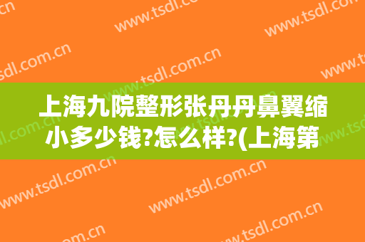 上海九院整形张丹丹鼻翼缩小多少钱?怎么样?(上海第九整形美容医院隆鼻)
