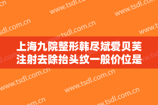 上海九院整形韩尽斌爱贝芙注射去除抬头纹一般价位是多少钱?好不好?