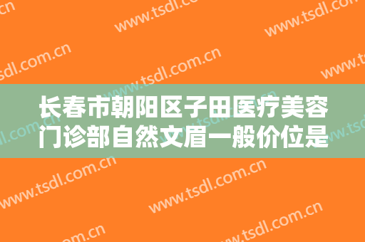 长春市朝阳区子田医疗美容门诊部自然文眉一般价位是多少?贵不贵?