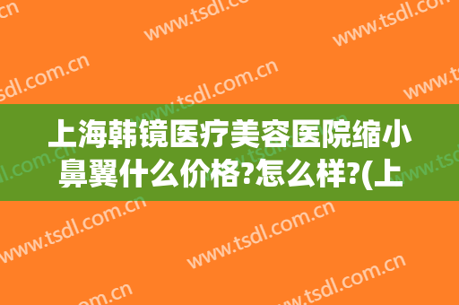 上海韩镜医疗美容医院缩小鼻翼什么价格?怎么样?(上海医院鼻翼整形)