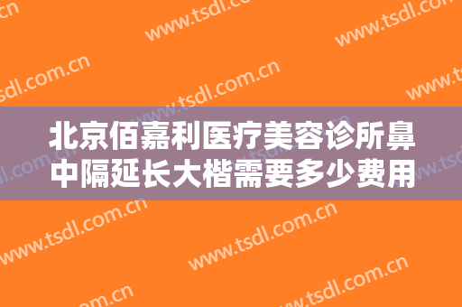 北京佰嘉利医疗美容诊所鼻中隔延长大楷需要多少费用?靠谱吗?