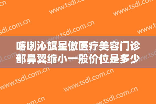 喀喇沁旗星傲医疗美容门诊部鼻翼缩小一般价位是多少费用?怎么样?