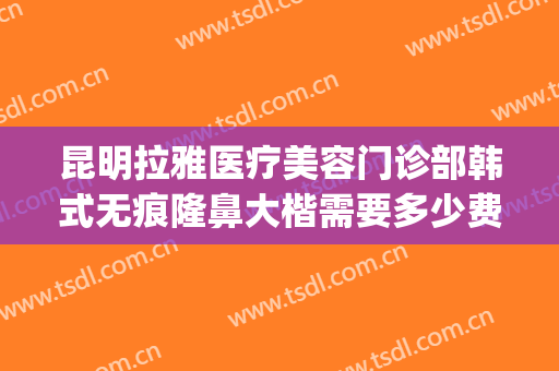 昆明拉雅医疗美容门诊部韩式无痕隆鼻大楷需要多少费用?可靠吗?(昆明拉雅医疗美容医院)