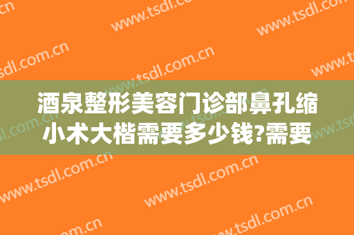 酒泉整形美容门诊部鼻孔缩小术大楷需要多少钱?需要多久恢复?(做鼻孔缩小费用)
