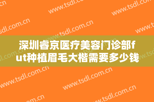 深圳睿京医疗美容门诊部fut种植眉毛大楷需要多少钱?可靠吗?