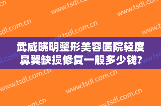 武威晓明整形美容医院轻度鼻翼缺损修复一般多少钱?贵不贵?