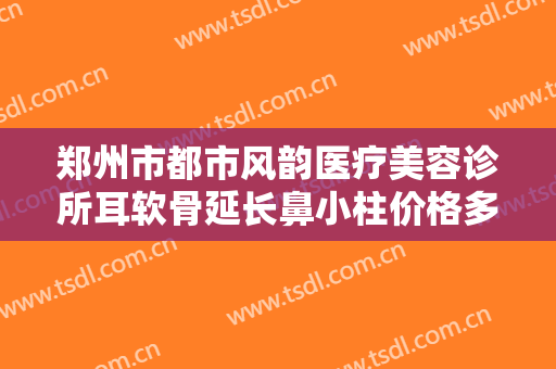 郑州市都市风韵医疗美容诊所耳软骨延长鼻小柱价格多少钱?贵不贵?