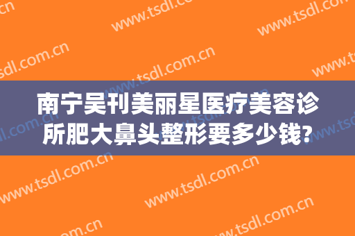 南宁吴刊美丽星医疗美容诊所肥大鼻头整形要多少钱?贵不贵?(广州南方医院整形医生)
