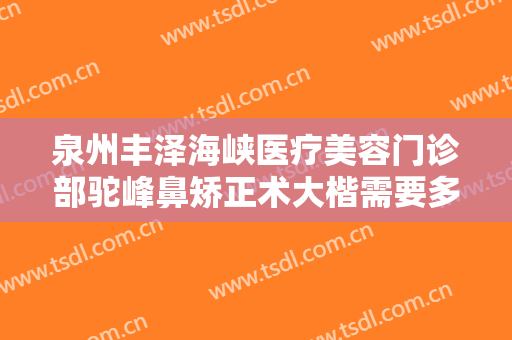 泉州丰泽海峡医疗美容门诊部驼峰鼻矫正术大楷需要多少费用?有哪些优势?