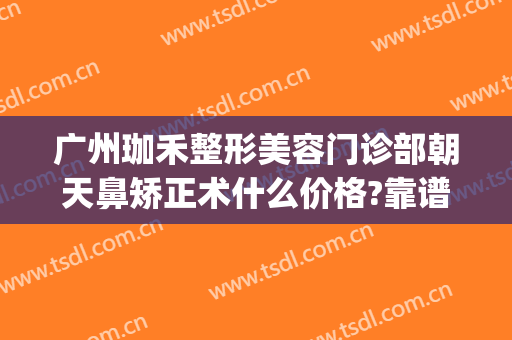 广州珈禾整形美容门诊部朝天鼻矫正术什么价格?靠谱吗?(珈禾医疗整形美容)