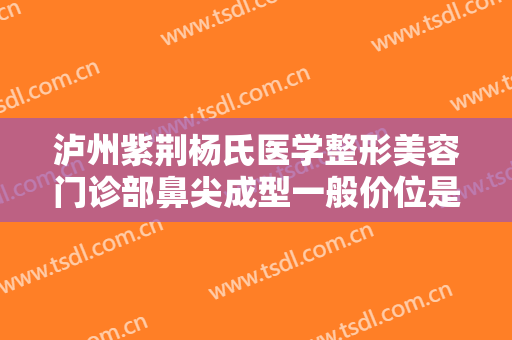 泸州紫荆杨氏医学整形美容门诊部鼻尖成型一般价位是多少钱?怎么样?
