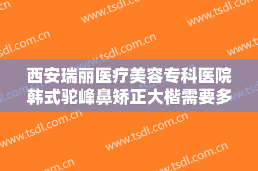 西安瑞丽医疗美容专科医院韩式驼峰鼻矫正大楷需要多少钱?靠谱吗?