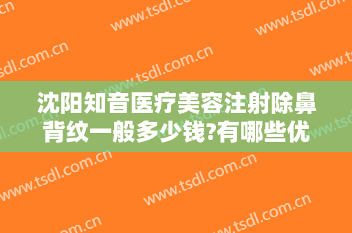 沈阳知音医疗美容注射除鼻背纹一般多少钱?有哪些优势?