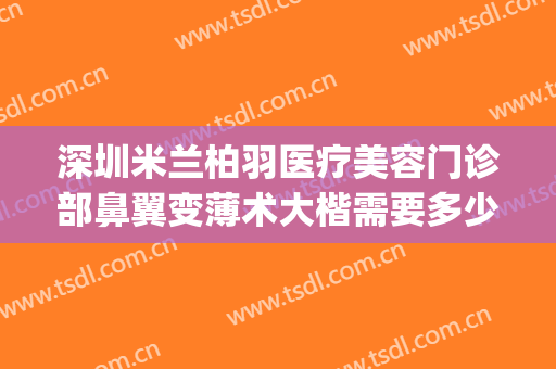 深圳米兰柏羽医疗美容门诊部鼻翼变薄术大楷需要多少钱?可靠吗?(深圳米兰柏羽医学美容医院怎么样)