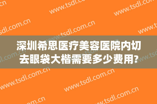深圳希思医疗美容医院内切去眼袋大楷需要多少费用?贵不贵?(北京大学深圳医院做眼袋手术多少钱)