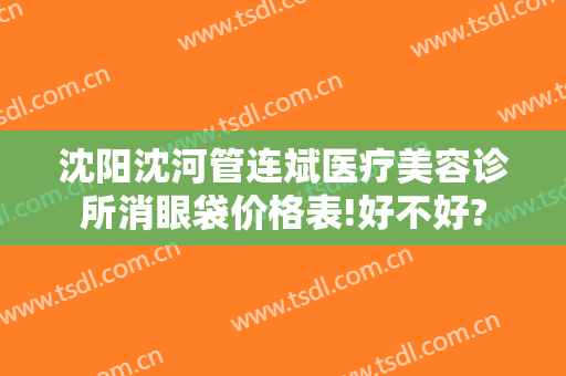 沈阳沈河管连斌医疗美容诊所消眼袋价格表!好不好?