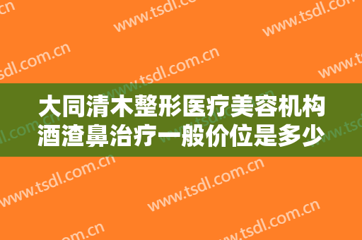 大同清木整形医疗美容机构酒渣鼻治疗一般价位是多少钱?有哪些优势?