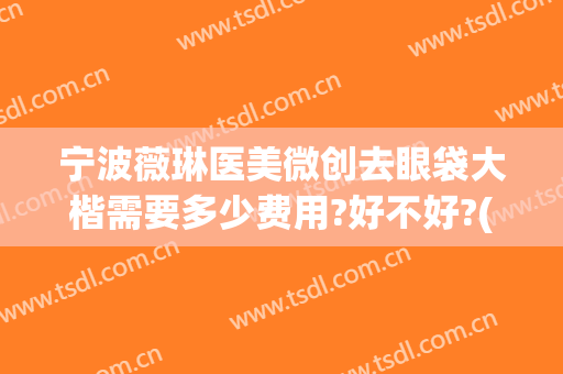 宁波薇琳医美微创去眼袋大楷需要多少费用?好不好?(上海薇琳整形怎么样)