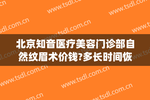 北京知音医疗美容门诊部自然纹眉术价钱?多长时间恢复?(知音医疗美容整形)
