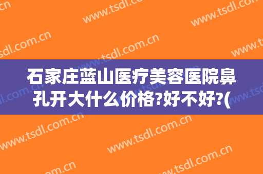 石家庄蓝山医疗美容医院鼻孔开大什么价格?好不好?(石家庄蓝山医疗美容医院地址在哪里)