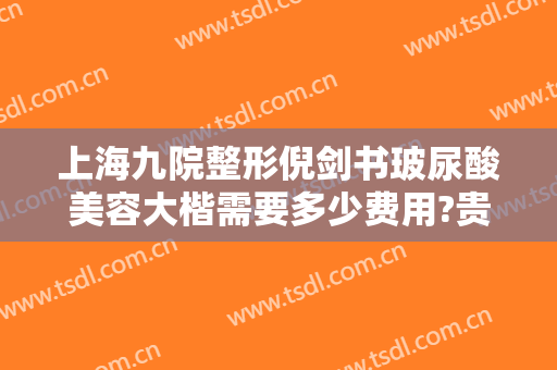 上海九院整形倪剑书玻尿酸美容大楷需要多少费用?贵不贵?