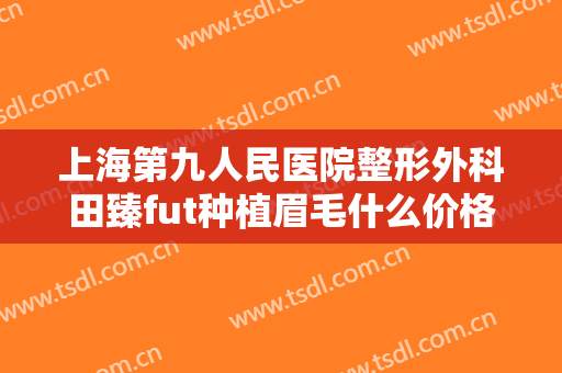 上海第九人民医院整形外科田臻fut种植眉毛什么价格?效果怎么样?