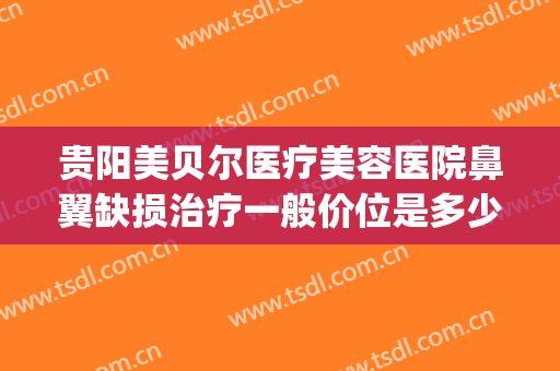 贵阳美贝尔医疗美容医院鼻翼缺损治疗一般价位是多少钱?好不好?(贵阳美贝尔整形美容医院)