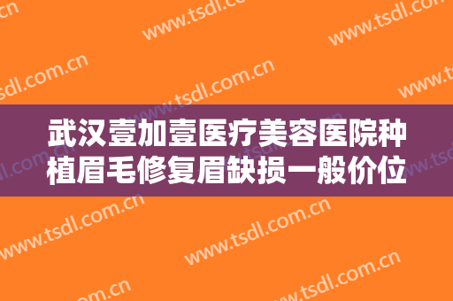 武汉壹加壹医疗美容医院种植眉毛修复眉缺损一般价位是多少钱?效果怎么样?