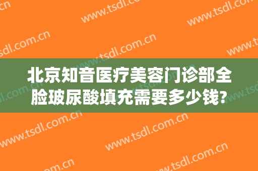 北京知音医疗美容门诊部全脸玻尿酸填充需要多少钱?有哪些优势?(北京知音医疗美容门诊部价格表)