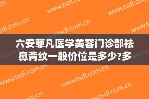 六安菲凡医学美容门诊部祛鼻背纹一般价位是多少?多长时间恢复?(六安菲凡医疗美容怎么咨询)