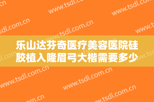 乐山达芬奇医疗美容医院硅胶植入隆眉弓大楷需要多少钱?好不好?