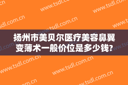 扬州市美贝尔医疗美容鼻翼变薄术一般价位是多少钱?贵不贵?