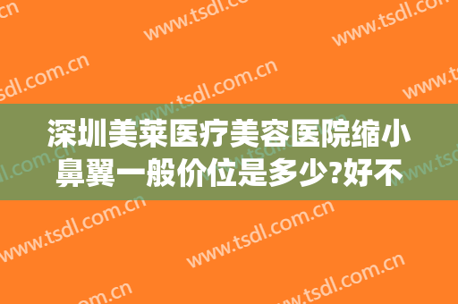 深圳美莱医疗美容医院缩小鼻翼一般价位是多少?好不好?(整形医院缩小鼻翼需要多少钱)