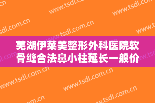 芜湖伊莱美整形外科医院软骨缝合法鼻小柱延长一般价位是多少?贵不贵?