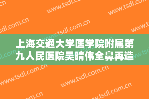 上海交通大学医学院附属第九人民医院吴晴伟全鼻再造要多少钱?效果怎么样?