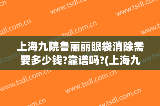 上海九院鲁丽丽眼袋消除需要多少钱?靠谱吗?(上海九院去眼袋要多少钱)
