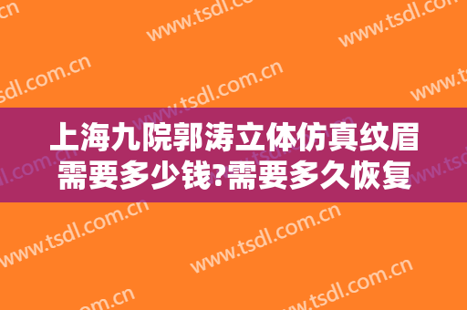 上海九院郭涛立体仿真纹眉需要多少钱?需要多久恢复?